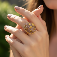 Stone Pavé Statement Ring