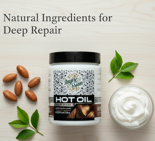 Impression Plus Garlic Hot Oil Hair Mask + Strengthening Nourishing Hair Care Treatment