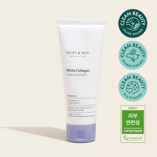 MARY & MAY White Collagen Brightening Deep Cleansing Foam Face Wash