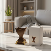 Decorative Incense Burner with Gold Accents