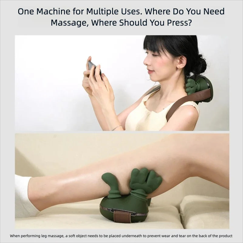 Shoulder Neck + Back Deep Kneading Massager Portable 5V Electric Muscle Relaxation Device