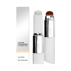 Color Changing Foundation Stick Ivory White with Blending Brush