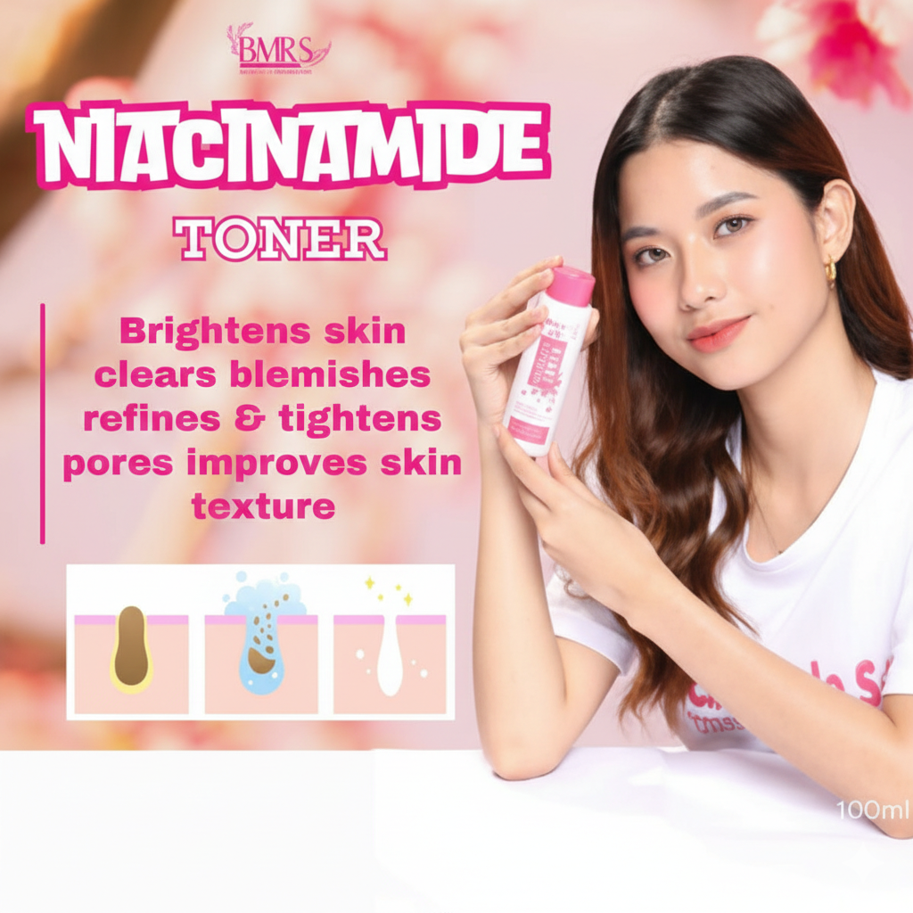 BMRS- Niacinamide Brightening Facial Toner for Clear Smooth Skin Skincare Solution