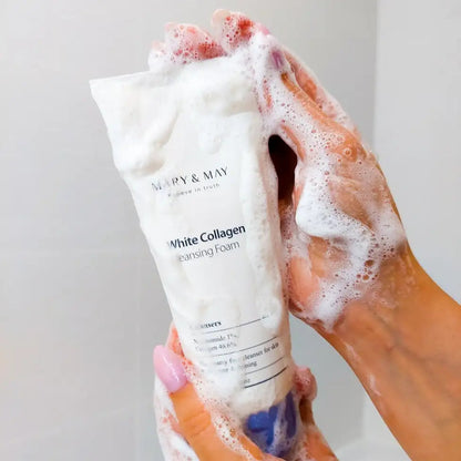 MARY & MAY White Collagen Brightening Deep Cleansing Foam Face Wash
