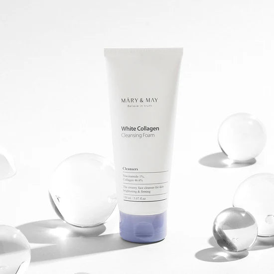 MARY & MAY White Collagen Brightening Deep Cleansing Foam Face Wash
