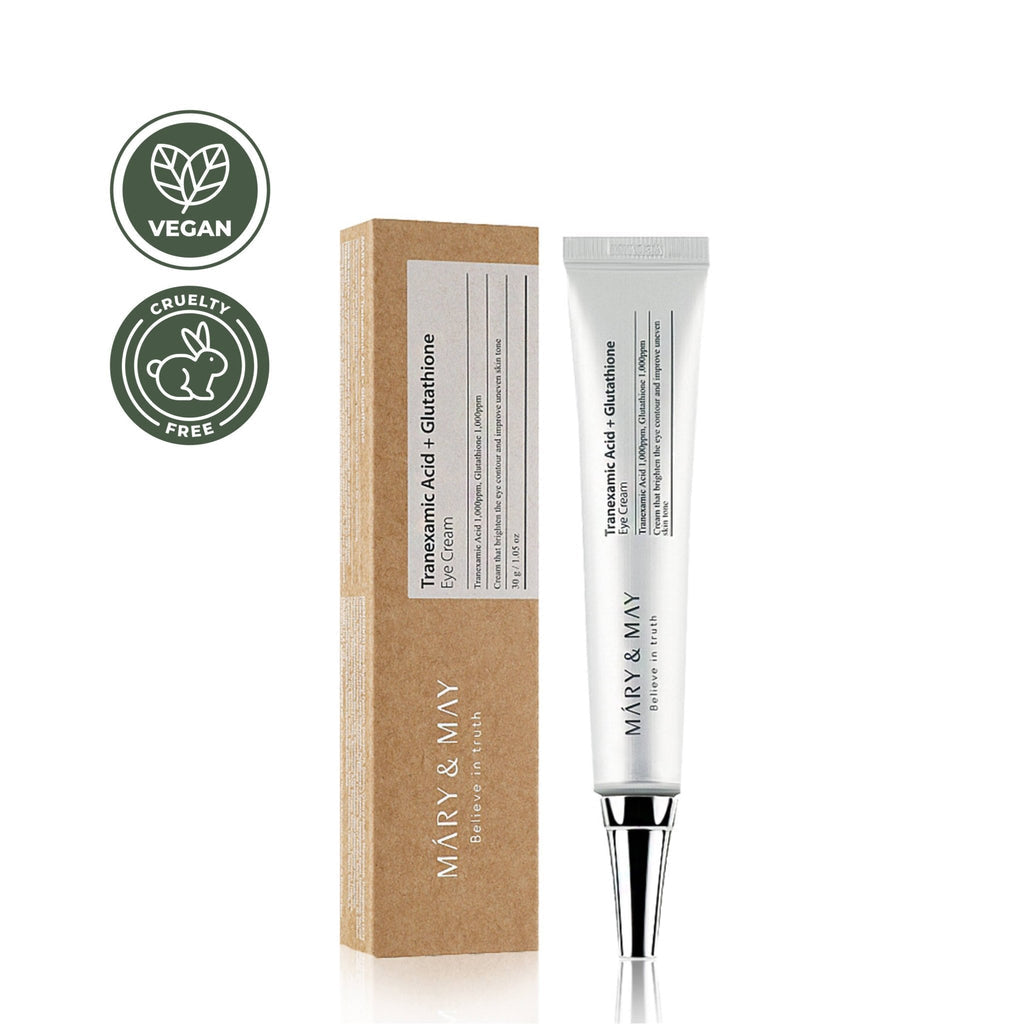 MARY & MAY -Tranexamic Acid +Glutathione Brightening Eye Cream For Dark Circles