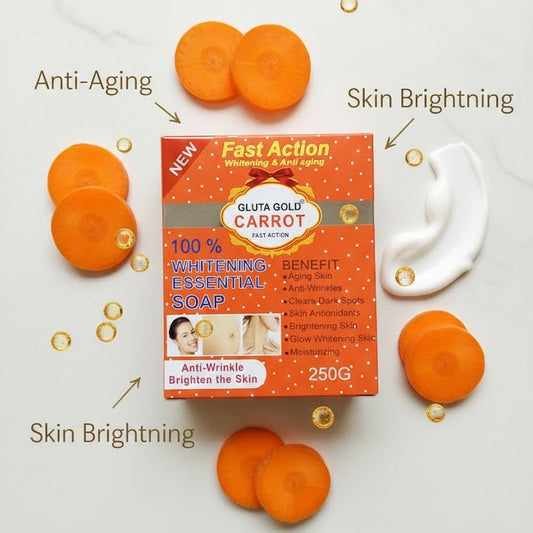 Gluta Gold Carrot Fast Action Whitening Essential Body Soap Skin