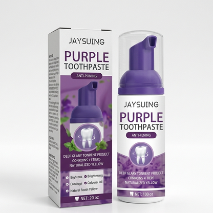 Jaysuing Purple Color Correcting Whitening Toothpaste Gentle Daily Use Formula