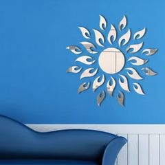 Sun Flame 3D Acrylic Mirror Wall Decoration for Home Wall Office Wall Stylish and Latest Product