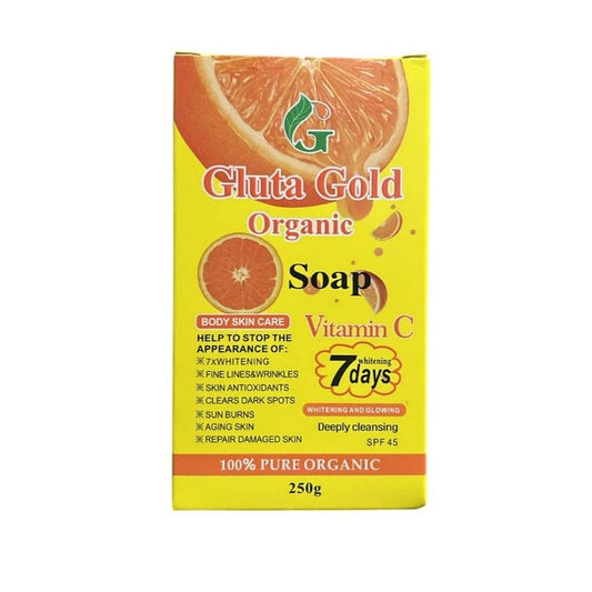 Gluta Gold Organic Vitamin C + Whitening Body Soap For Skin Brightenin