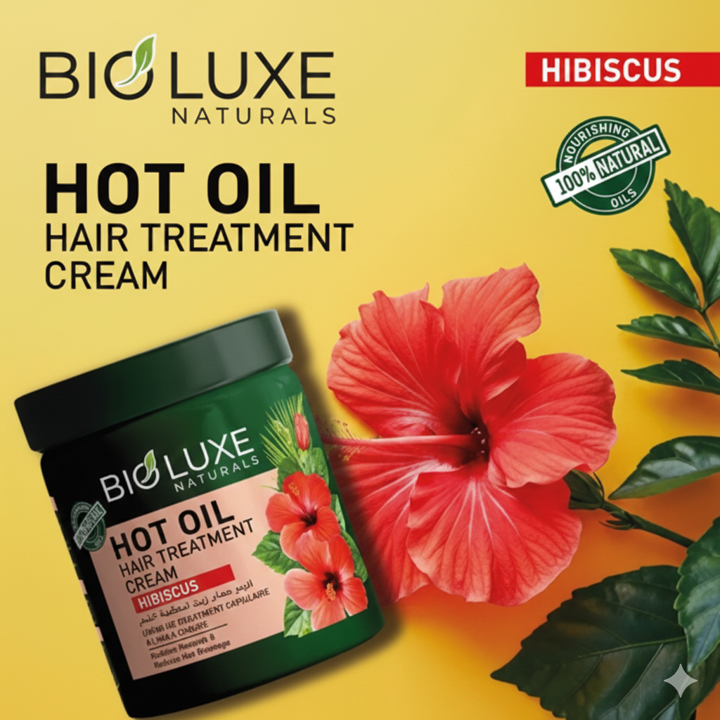 Bio Luxe Naturals Hibiscus Oil Hair Treatment Cream Deep Nourishing Repair Mask