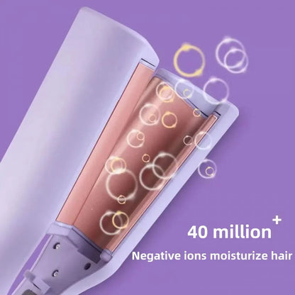 Hair Curling Iron + 32mm Deep Wave Fast Heating Adjustable Hair Styler Wand