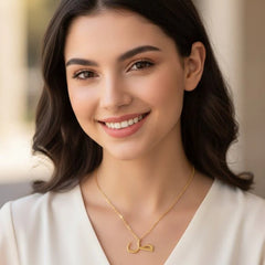 Custom Arabic Initial Necklace