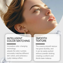 Color Changing Foundation Stick Ivory White with Blending Brush