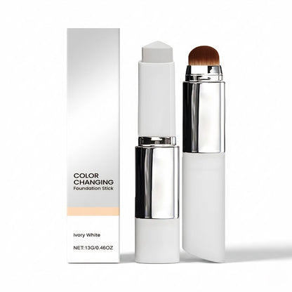 Color Changing Foundation Stick Ivory White Blending Brush Set Makeup