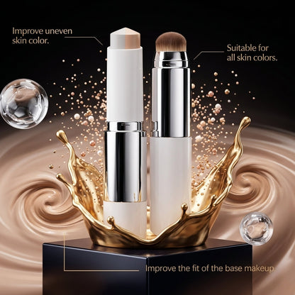 Color Changing Foundation Stick Ivory White Blending Brush Set Makeup