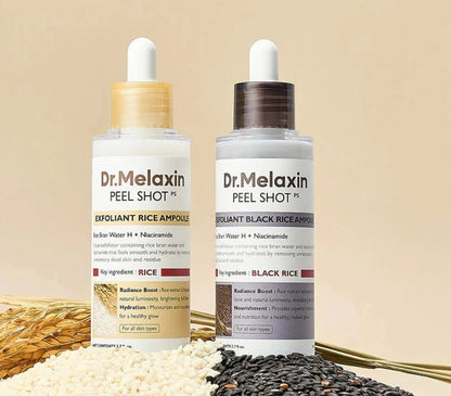 Dr. Melaxin Peel Shot Exfoliating Rice Ampoule Hydrating Radiance Pack 2