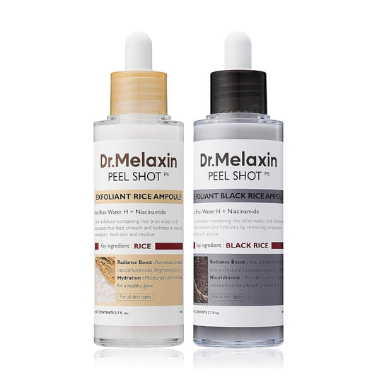 Dr. Melaxin Peel Shot Exfoliating Rice Ampoule Hydrating Radiance Pack 2