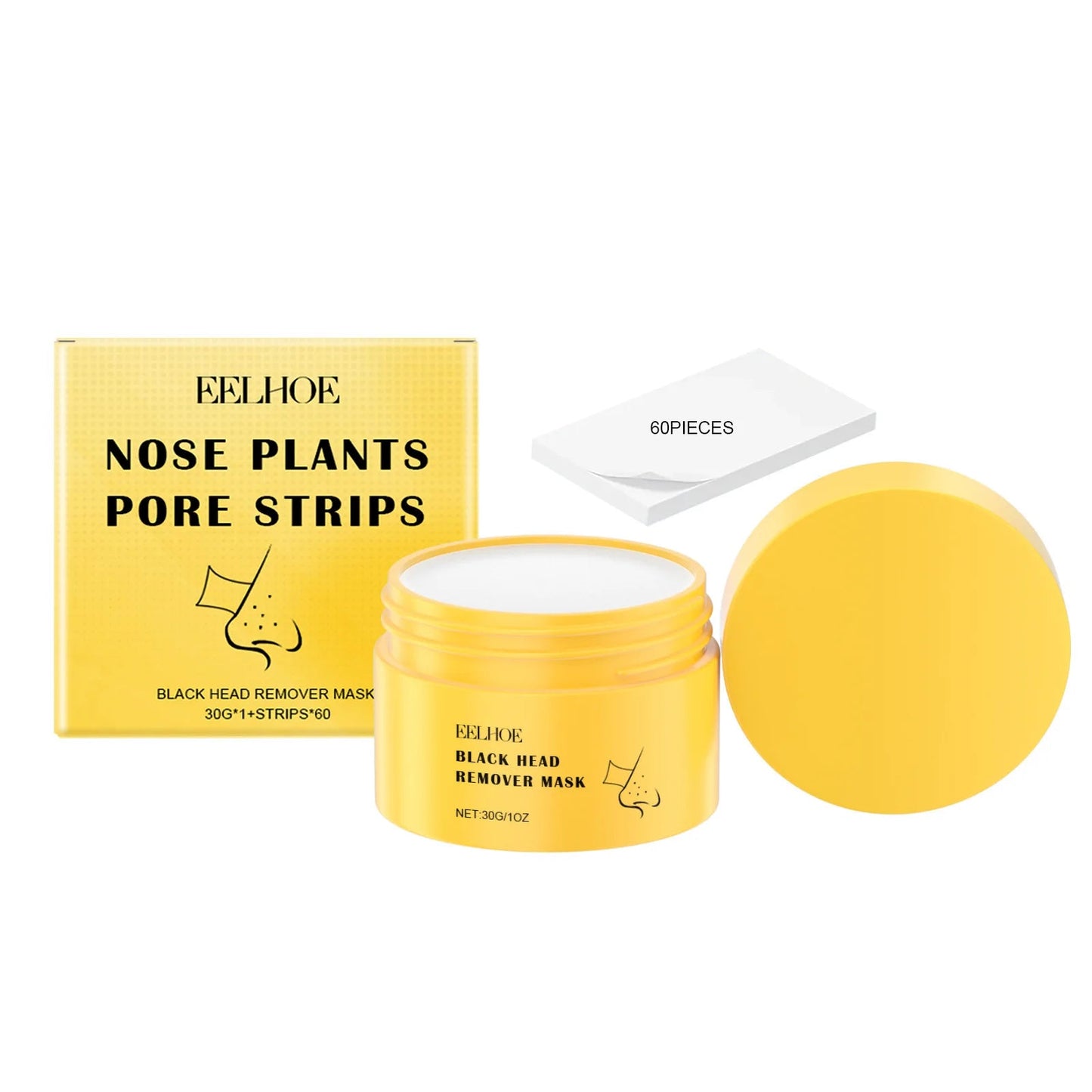 EELHOE Nose Plant Pore Strips Blackhead Remover Mask Kit 60 Pieces