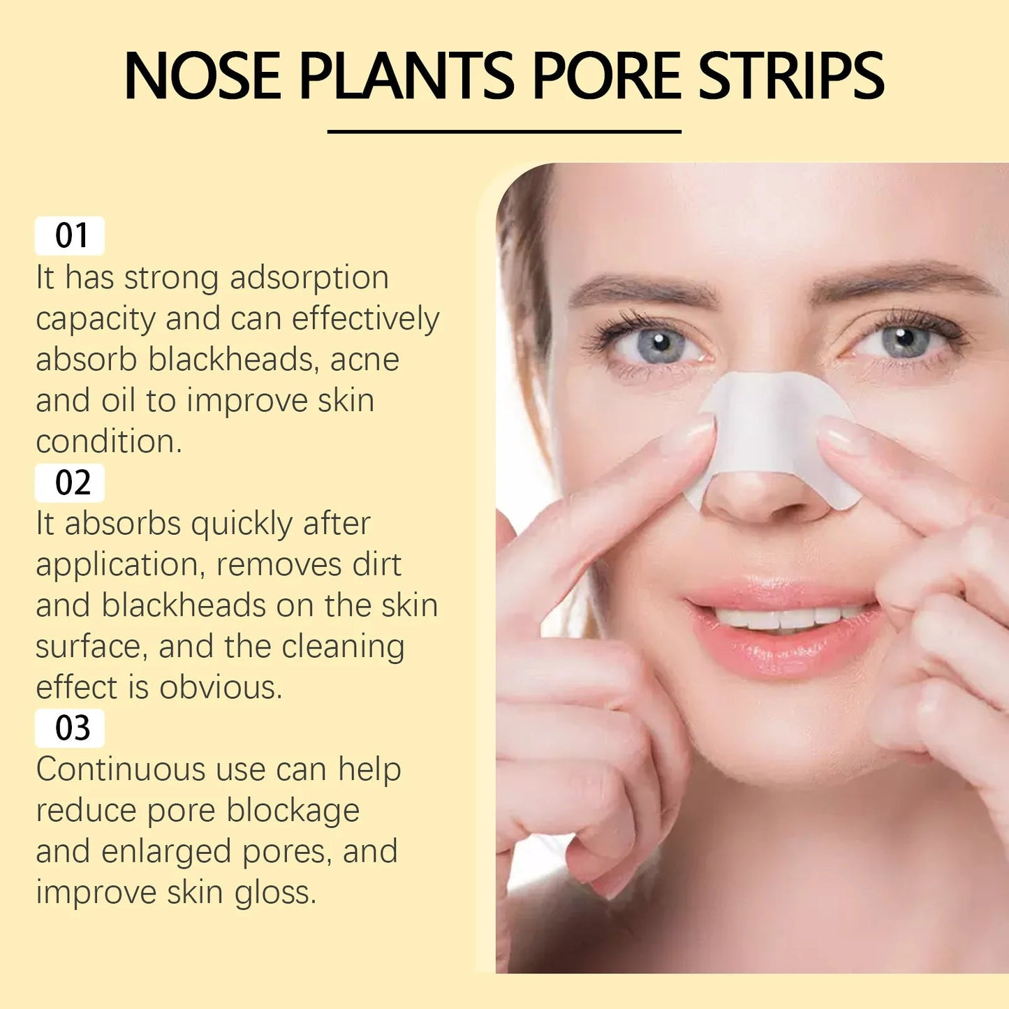 EELHOE Nose Plant Pore Strips Blackhead Remover Mask Kit 60 Pieces