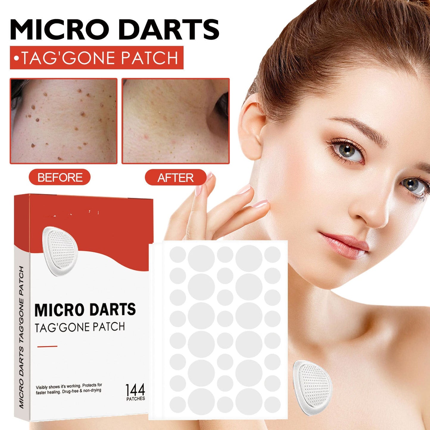 Hydrocolloid Acne Cleaning Patch for Spot Treatment Blemish Care 144 Patches