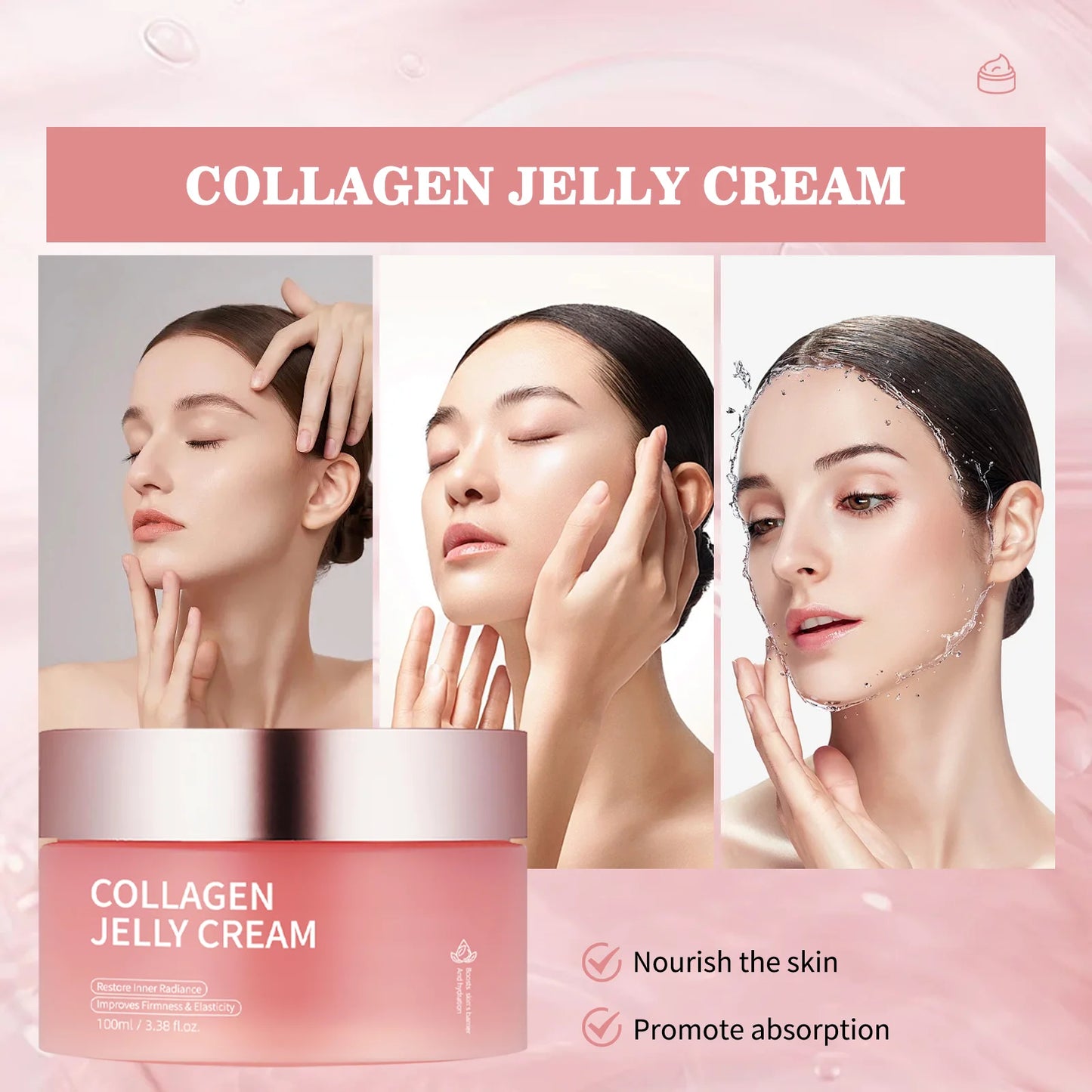 Collagen Jelly Moisturizing Brightening Face Mask Firming Cream
