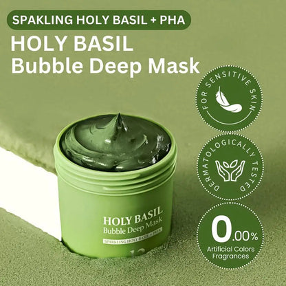 Holy Basil Bubble Deep Mask Deep Cleansing Exfoliating Face Mask 90g