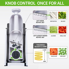 Manual Vegetable Cutter Safe Slice Adjustable Mandoline Slicer