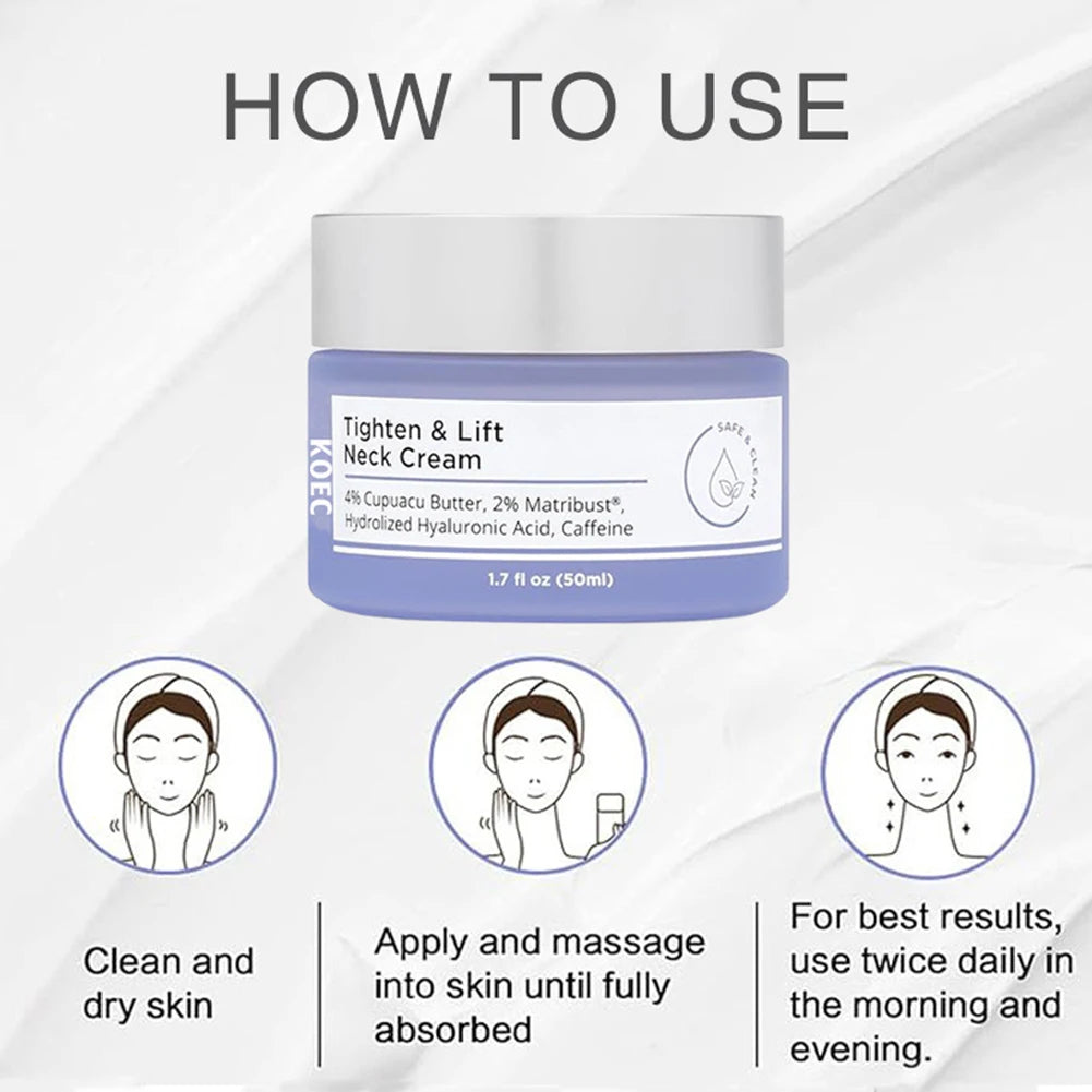 Tighten Lift Neck Cream 50ml Firming Hydrating Anti Aging Care