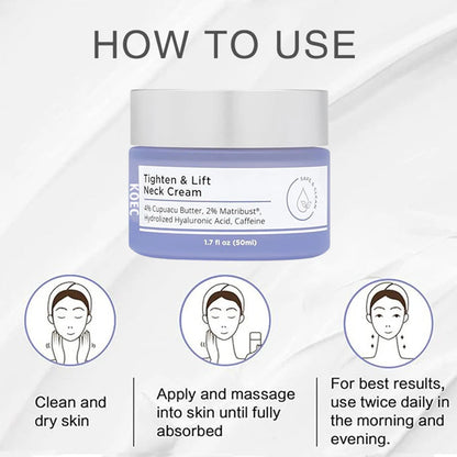 Tighten Lift Neck Cream 50ml Firming Hydrating Anti Aging Care