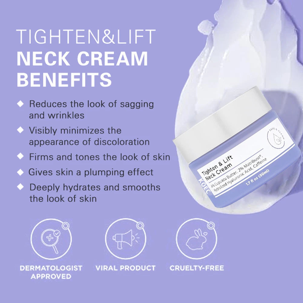 Tighten Lift Neck Cream 50ml Firming Hydrating Anti Aging Care
