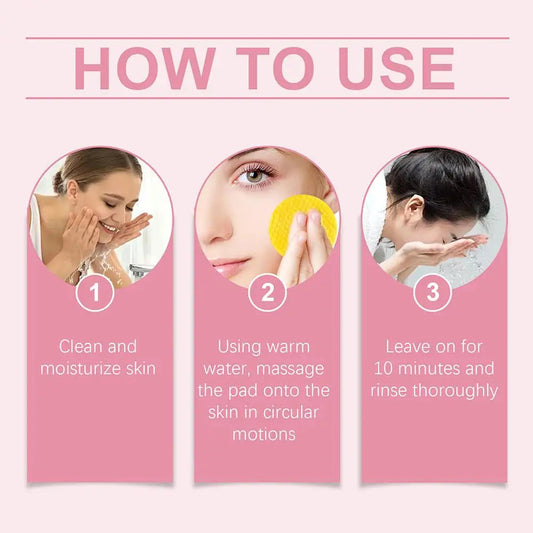 Turmeric Acid Cleaning Pads Kojic Acid Brightening Cleansing Pads 40 Pieces