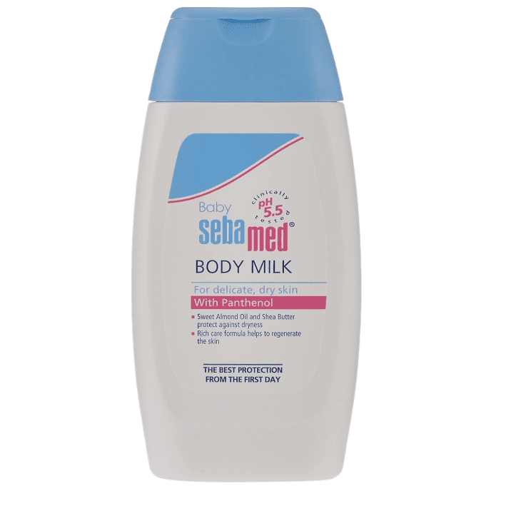 Sebamed Baby Body Milk + Panthenol Gentle Moisturizing Dry Sensitive Skin Care Lotion
