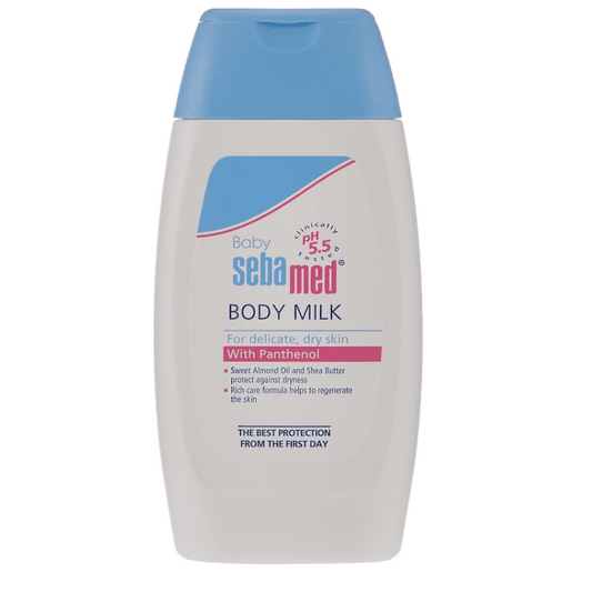 Sebamed Baby Body Milk + Panthenol Gentle Moisturizing Dry Sensitive Skin Care Lotion