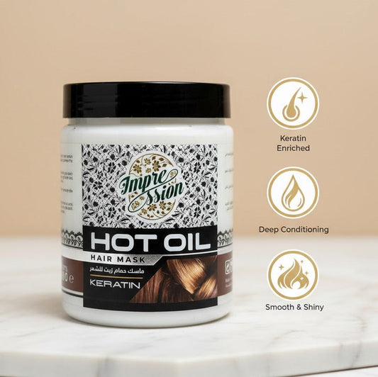 Impression Plus Garlic Hot Oil Hair Mask + Strengthening Nourishing Hair Care Treatment